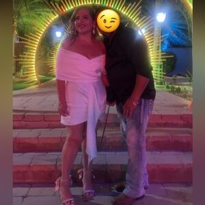 Fashion Nova White Off-Shoulder Dress